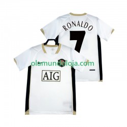 Camisola Manchester United RONALDO 7 -2007 Retro Homem Equipamento Segundo 2006 Manga Curta